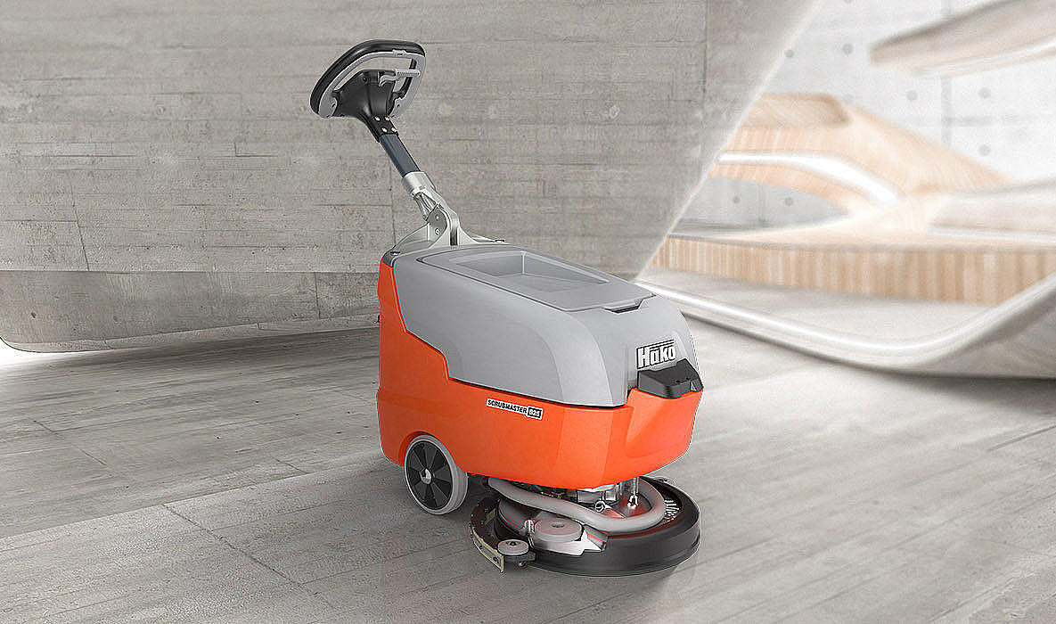 Lavadora-secadora Hako Scrubmaster b25 para limpeza profissional