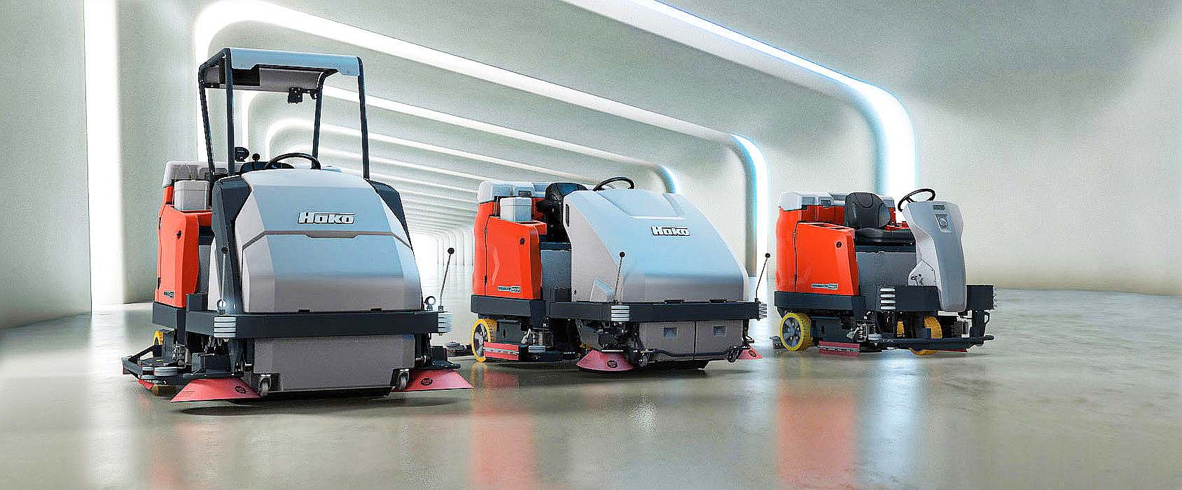 Lavadora-secadora Hako Scrubmaster b400 r para limpeza profissional
