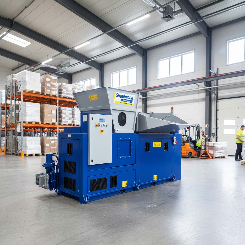 Compactador Strautmann StyroPress para resíduos de EPS